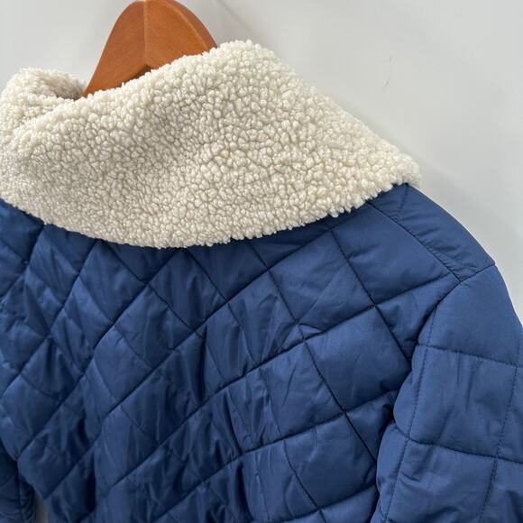 J. CREW Primaloft Quilted sherpa-lined puffer jacket in Navy Blue BM542 // M - Picture 10 of 16